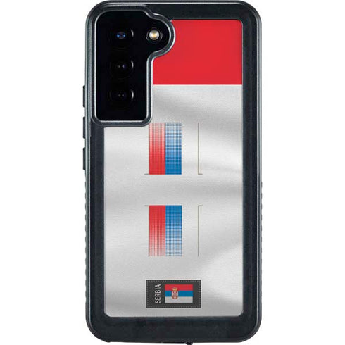Serbia Soccer Flag Galaxy S24 Plus Waterproof Case